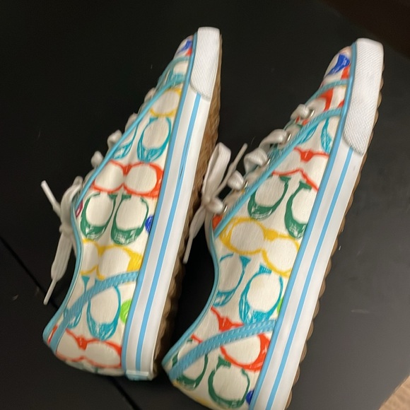 COACH Dawnell 8M Multi-Color Signature Sneaker Tennis Shoes F2460/C05 - Picture 5 of 10